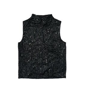Sequin Black Sleeveless‎ Top